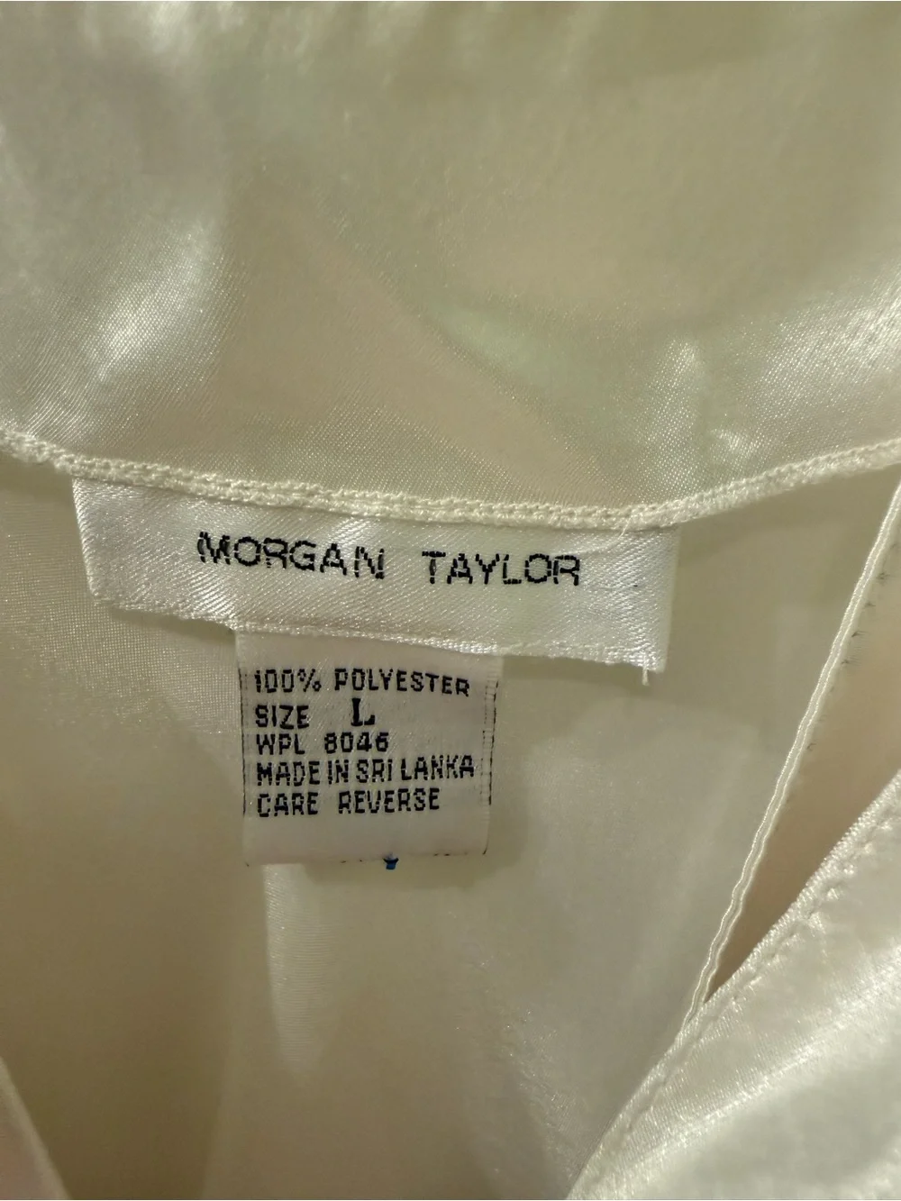 Vintage Silk-Feel Ivory Slip Dress with Lace-Up Detail
